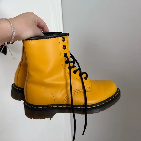 Yellow Doc Marten boots - Picture 1 of 5